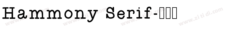 Hammony Serif字体转换
